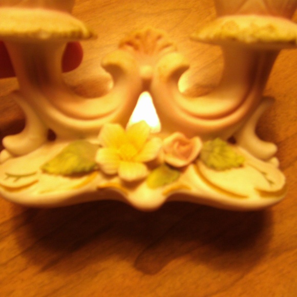 Porcelain Double CANDLESTICK Holder or Candelabra - Picture 7 of 8